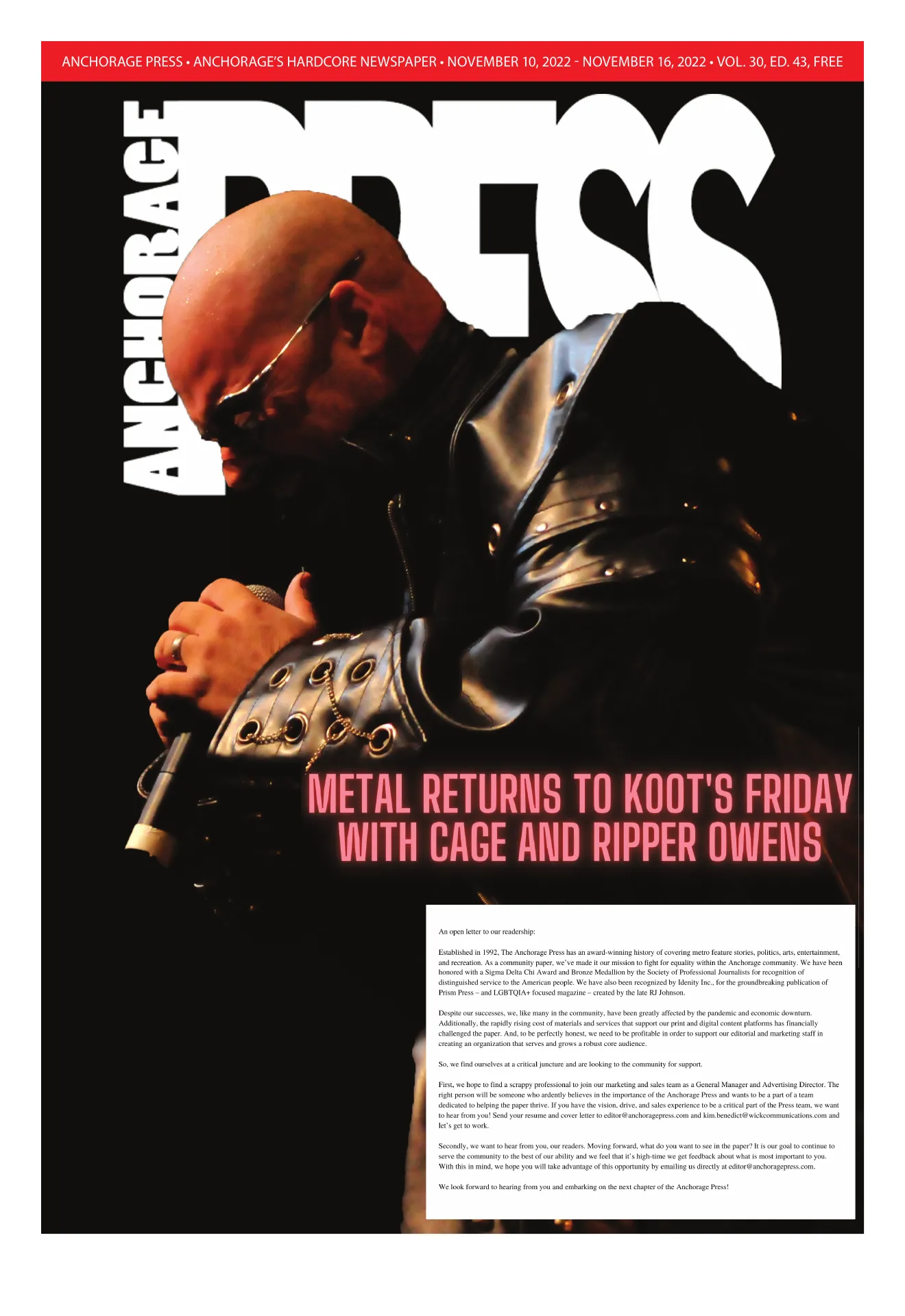 Cover of November 10 – 16, 2022